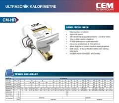 DN20 CEM Ultrasonik Kalorimetre (Isı Sayacı) - CM-HR