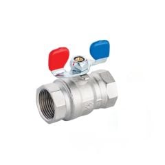 KAS - PN25 Kelebek Kollu Küresel Su Vanası 3/4'' - Dış Dişli