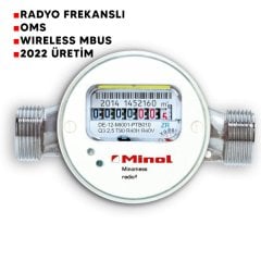 DN20 Minol Minomess Radio³ Tek Hüzmeli Sıcak Su Sayacı - Radyo Frekanslı, OMS, Wireless MBUS - MINOL - WME0160