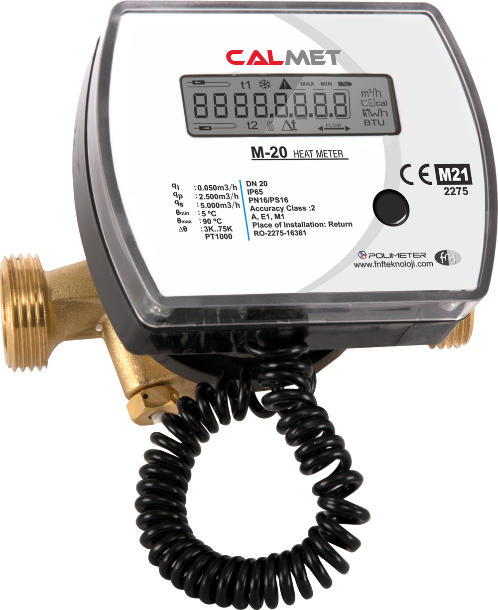 DN20 Mekanik Isı Sayacı (Kalorimetre) - M-BUS - CALMET -  M-20
