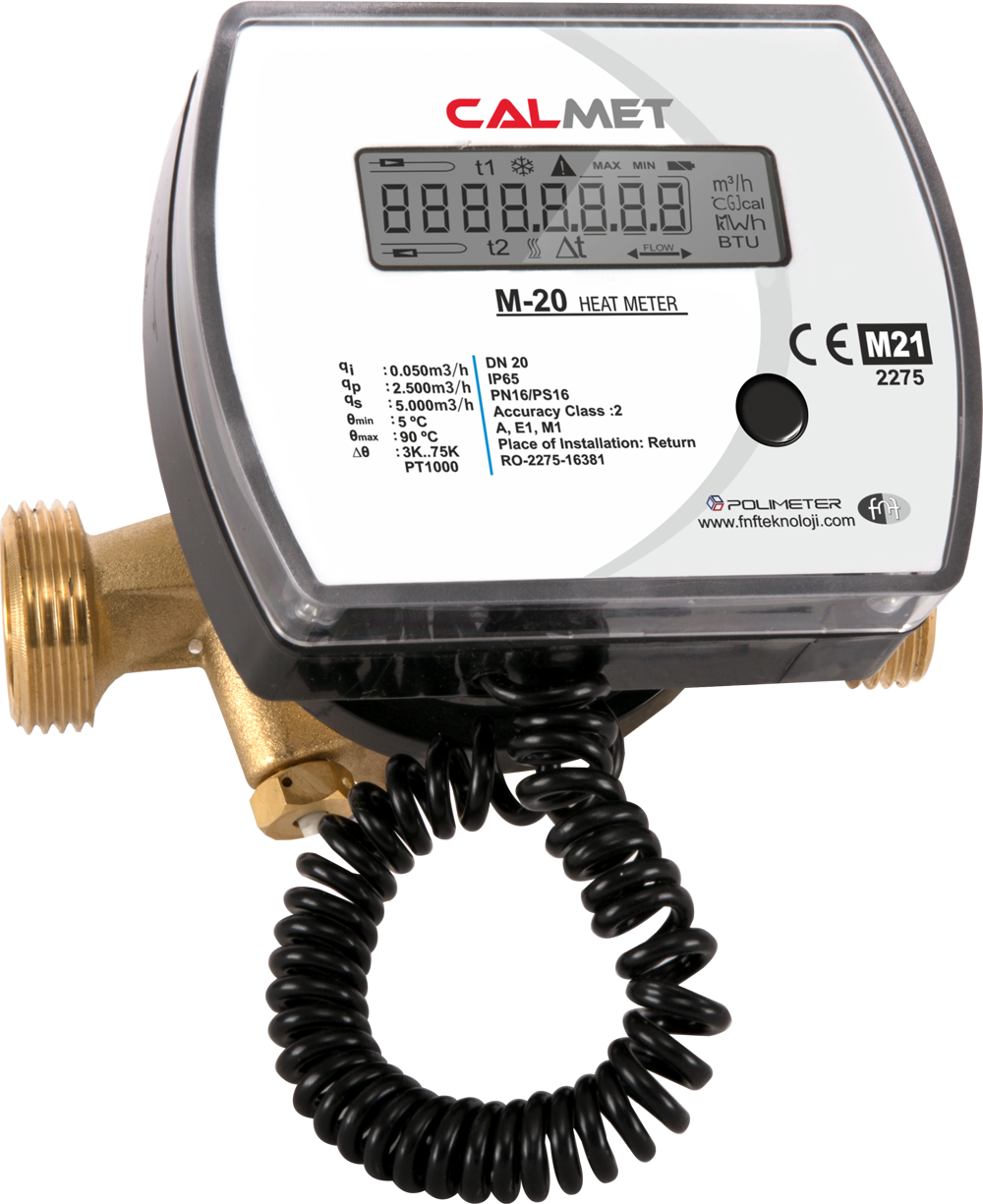 DN20 Mekanik Isı Sayacı (Kalorimetre) - M-BUS - CALMET -  M-20