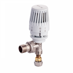 KAS - Köşe Termostatik Radyatör Vanası – (Jaklı) 1/2'' - 16*2 Pex-B Bağlantılı