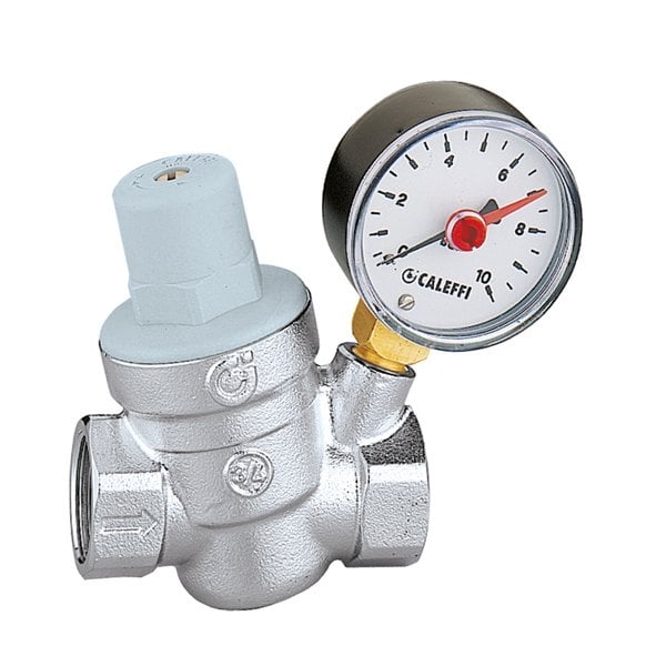 1/2 Eğimli Basınç Düşürücü Manometreli Vana  - CALEFFI - 533241