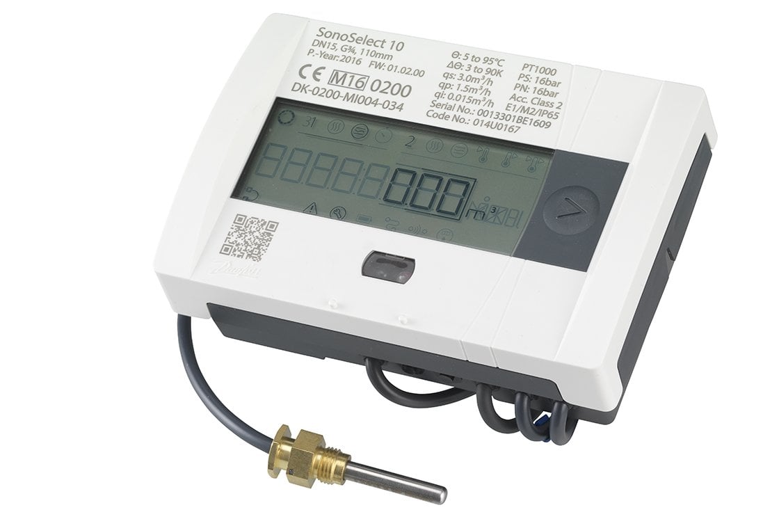 DN20 - DANFOSS- SonoSafe10 Ultrasonik Isı Sayacı (Kalorimetre) - MBUS