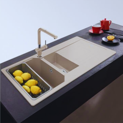 Franke Urban UBG 651-100 Evye Nero - Tezgaha Sıfır Siyah 1,5 Gözlü Granit Eviye - 114.0688.455