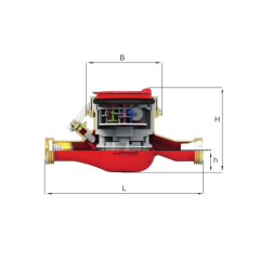 KLEPSAN - Kuru Tip Çok Hüzmeli Sıcak Su Sayacı 3/4'' - 110 mm