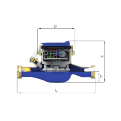 KLEPSAN - Kuru Tip Çok Hüzmeli İSKİ ONAYLI Soğuk Su Sayaçları