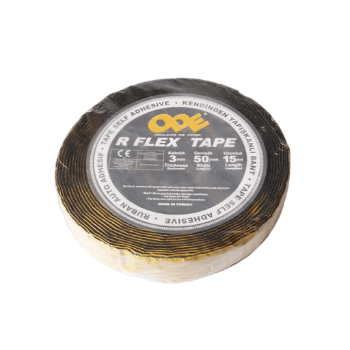 ODE R Flex Tape Kendinden Yapışkanlı İzolasyon Bandı Kauçuk Bant 50 mm x 3 mm x 15 mt