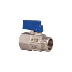 Pirinç Mini Küresel Vana İç-Dış Dişli DN25 (PN16)