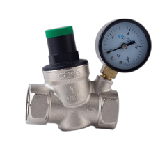 CASE - Basınç Düşürücü Manometreli Vana (Değiştirilebilir Filtreli Kartuş)