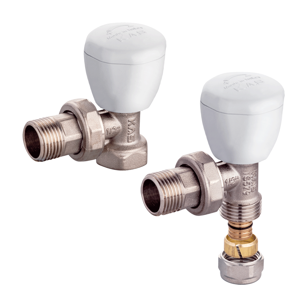 KAS - 1/2'' - Köşe Rakorlu Vana - Tip6