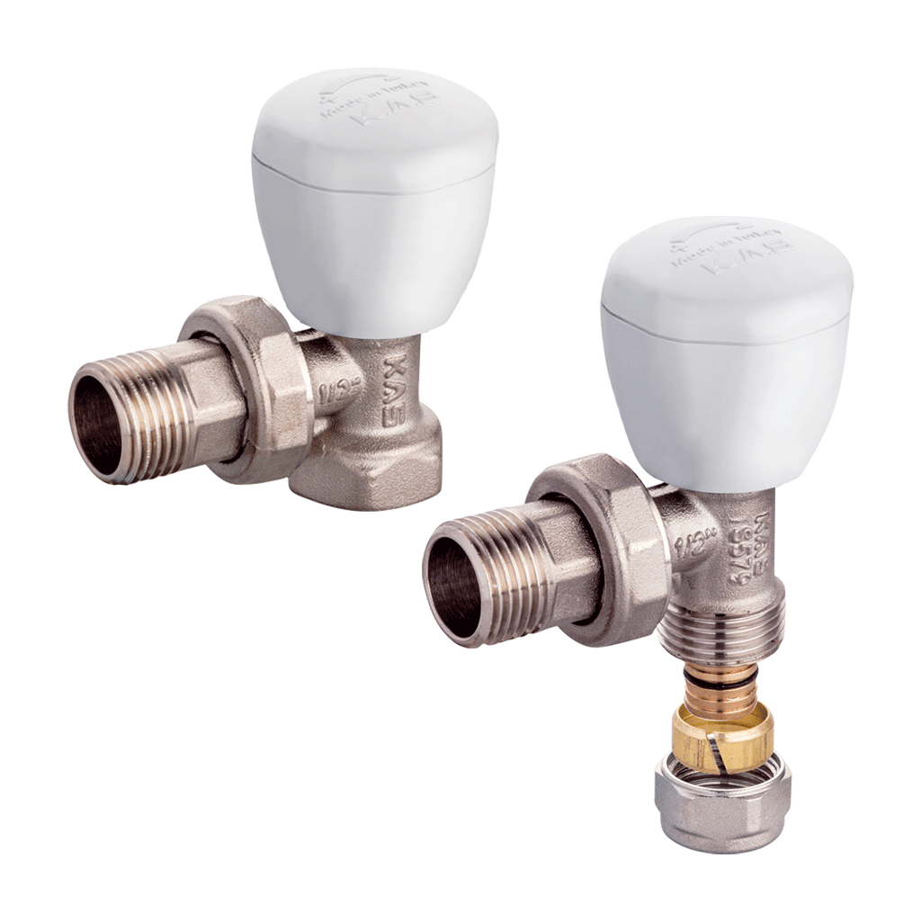 KAS - 1/2'' - Köşe Rakorlu Vana - Tip6