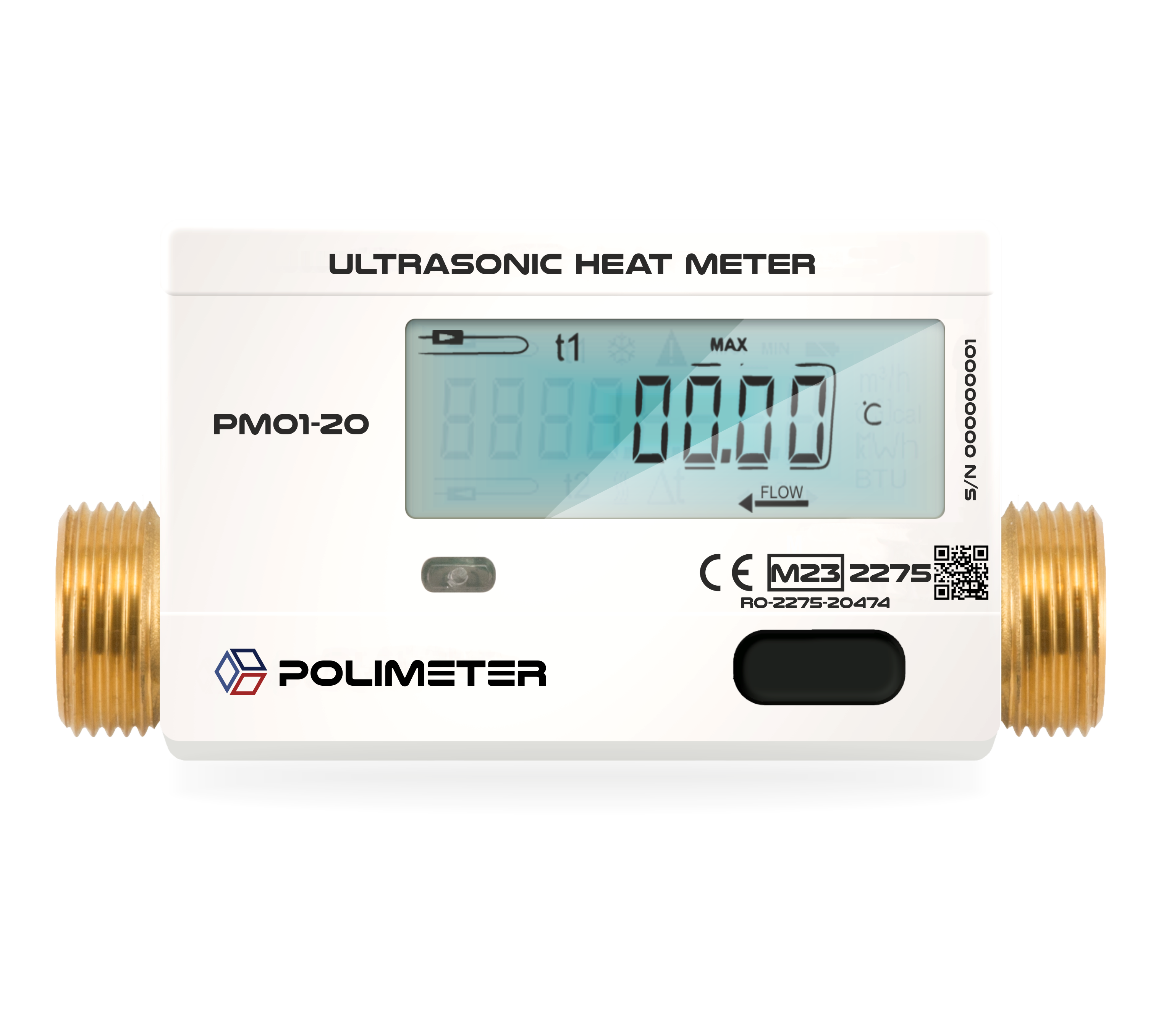 DN20 Ultrasonik Isı Sayacı (Kalorimetre) - POLİMETER -  PM01-20